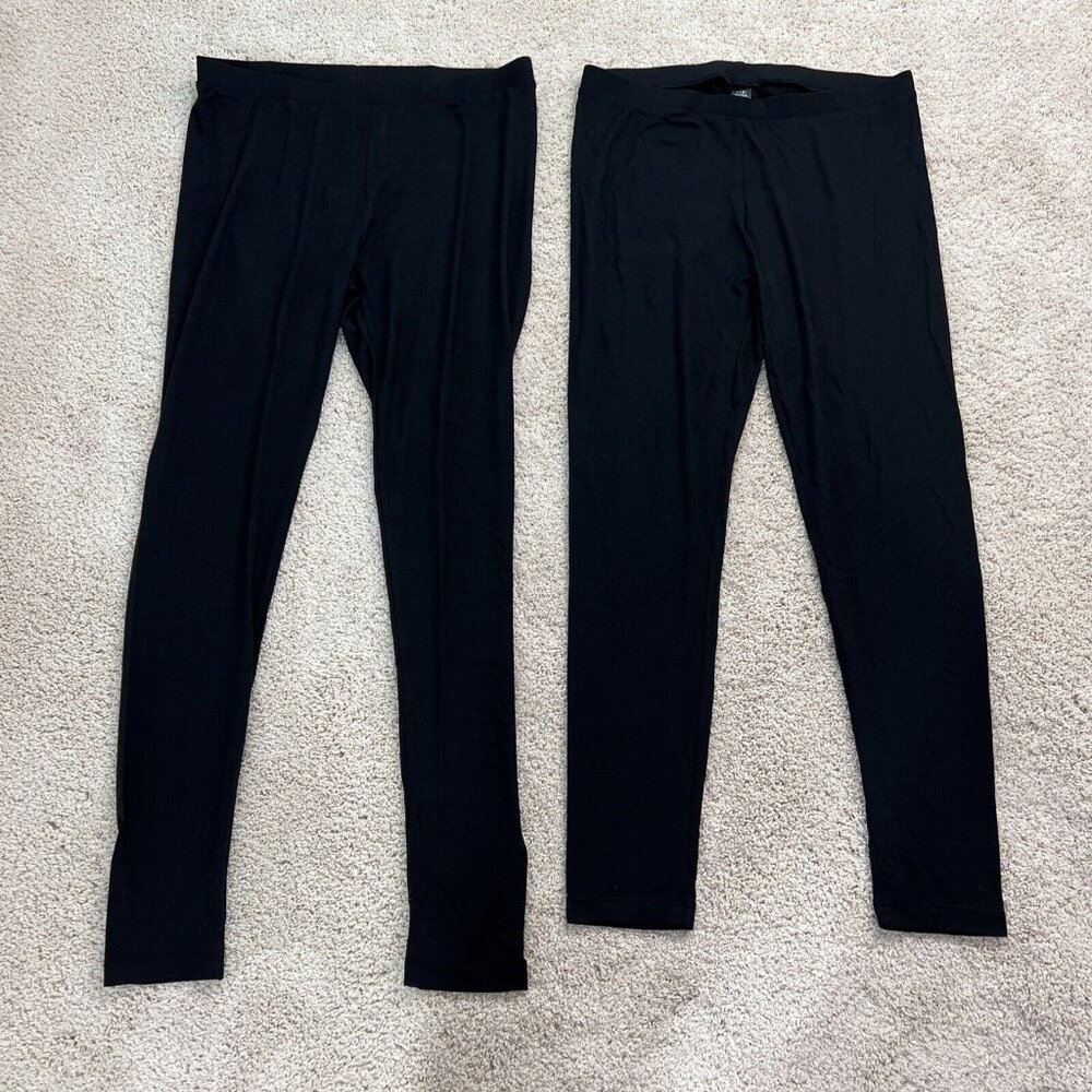 32 Degrees Heat Stretch Base Layer Leggings Pants Black Womens 2 PACK MEDIUM